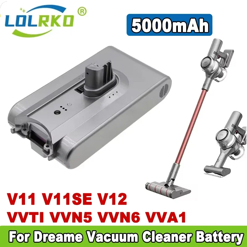 5000mAh Original replacement battery 25.2V For Dreame V11 V11SE V12 VVT1 VVN6 VVA1 Wireless Vacuum Cleaner 18650 Battery Pack