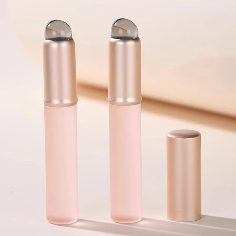 Pincel de silicona con cabeza redonda, brocha suave para labios, aplicación de lápiz labial, brocha para manchas, herramientas cosméticas para niñas y mujeres, brochas de maquillaje