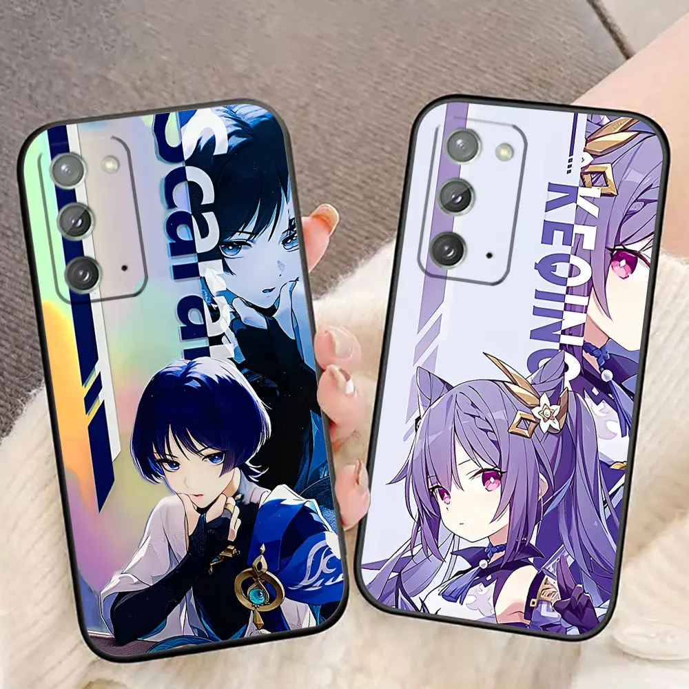 Game Girls Genshin Impact Phone Case For Samsung Galaxy A02 A03 A03S A04 A04E A10E A10S A30 A50 M23 M53 5G NOTE 10 20 Case Cover