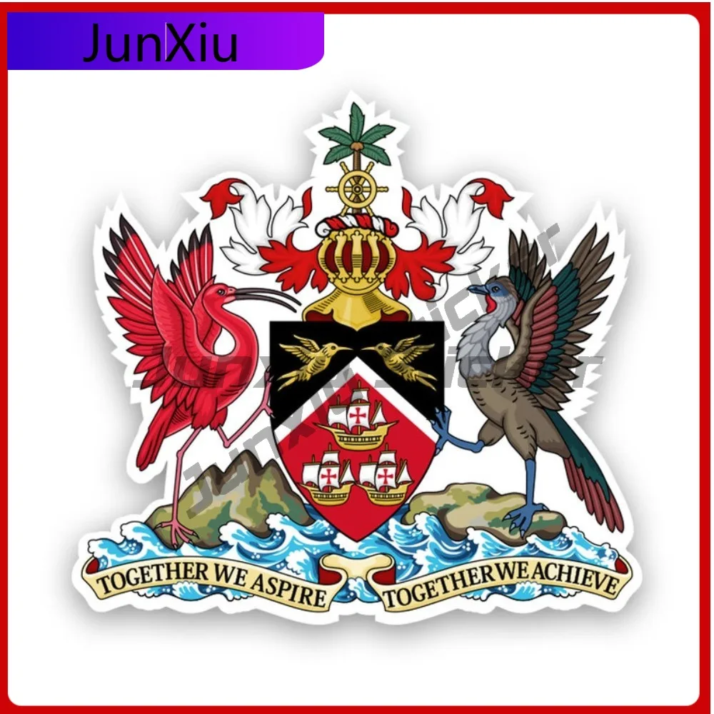 

Cool 3d Trinidadian Coat Of Arms Sticker Decal American Made Uv Protected Trinidad And Tobago Flag Tto To Coa Sticker No Fade