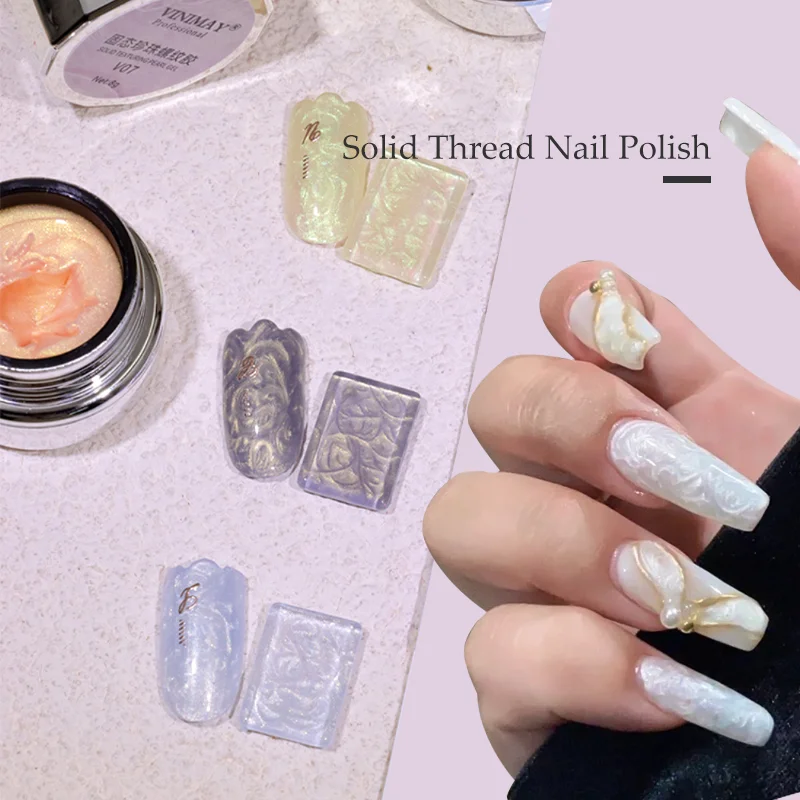 Solid Nail Tips Gel Polish Transparent Soak Off UV LED Extension Nail Art Gel Varnish Glitter Gel Spider Thread Nail Manicure