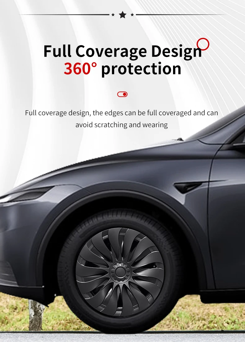 4 Stück für Model Y Juniper Standard 18" Lochfelgen 2026-heute 18 Zoll Neue Radkappe im Storm-Stil für Tesla – Detail 3