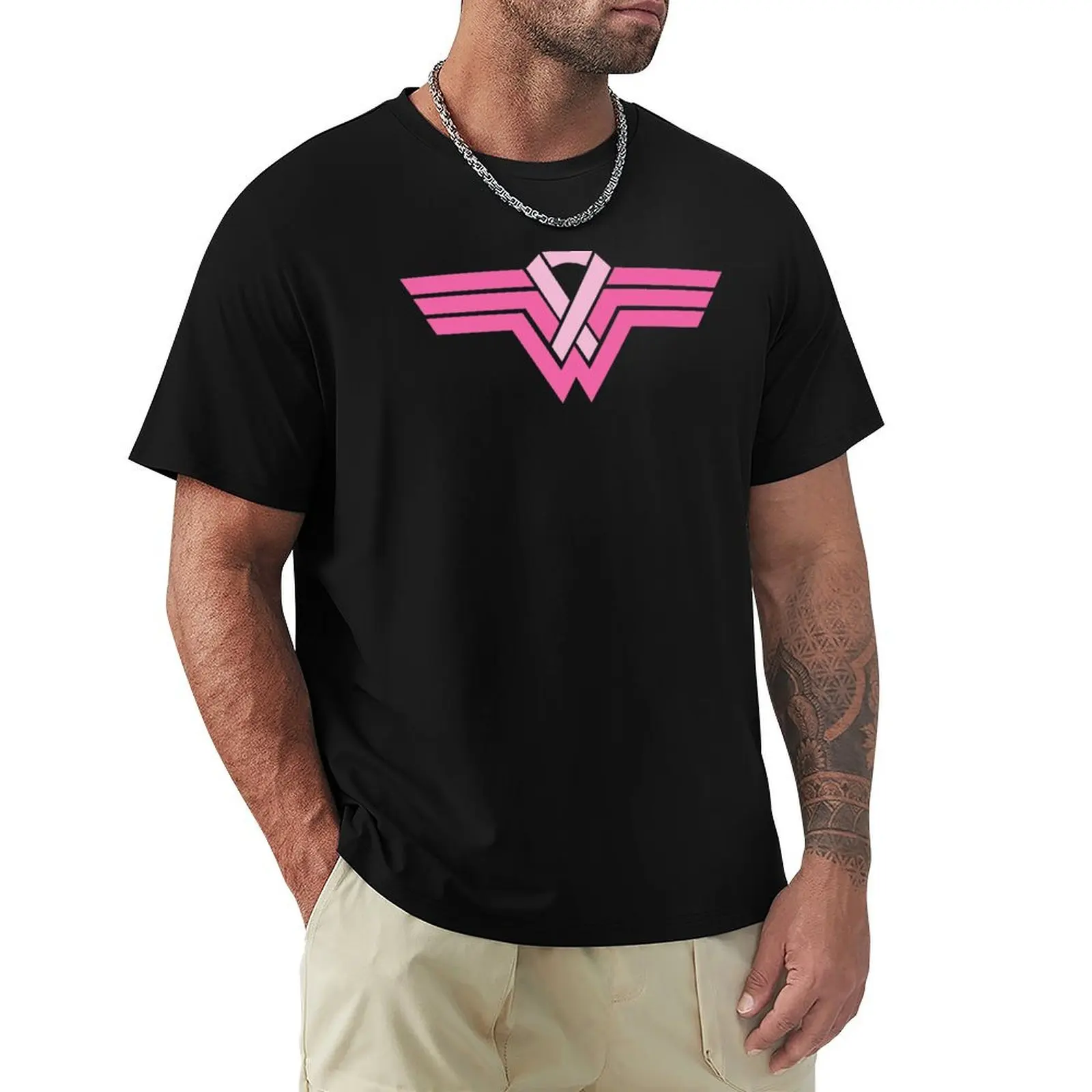

Superhero Ribbon - Breast Cancer Awareness T-Shirt plus size tops custom t shirt workout shirts for men