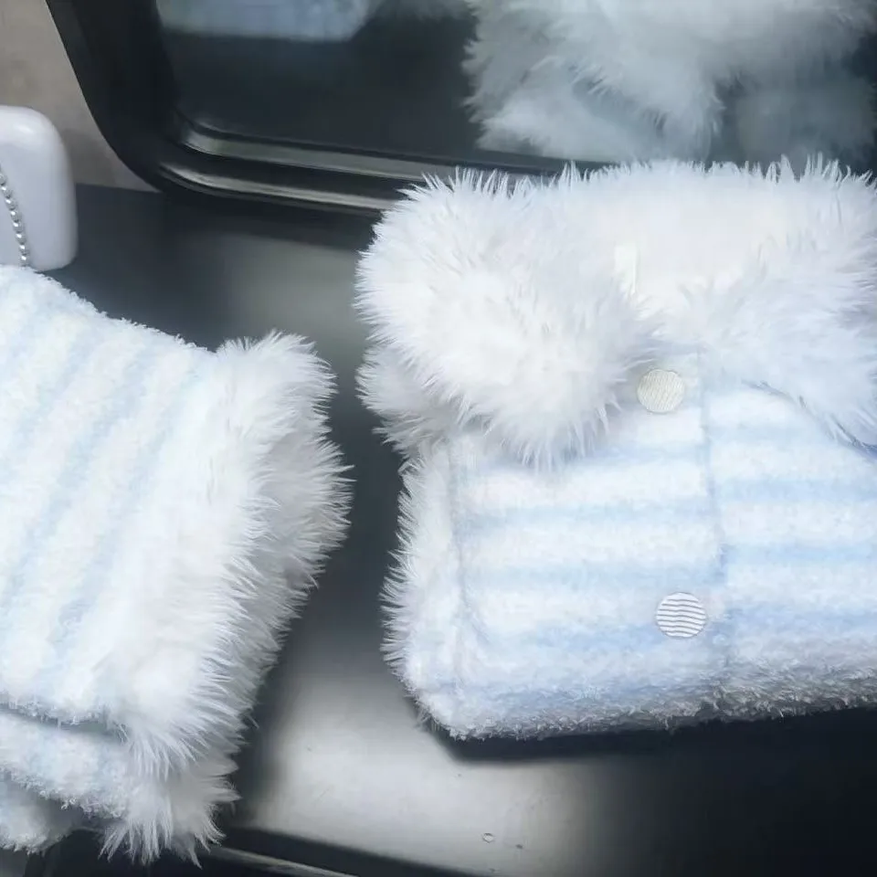 

Синий полосатый пижамный костюм из кораллового флиса, теплая домашняя одежда, одежда для дома, осень-зима, новинка, 2 предмета, ночная рубашка, женская одежда, одежда для сна