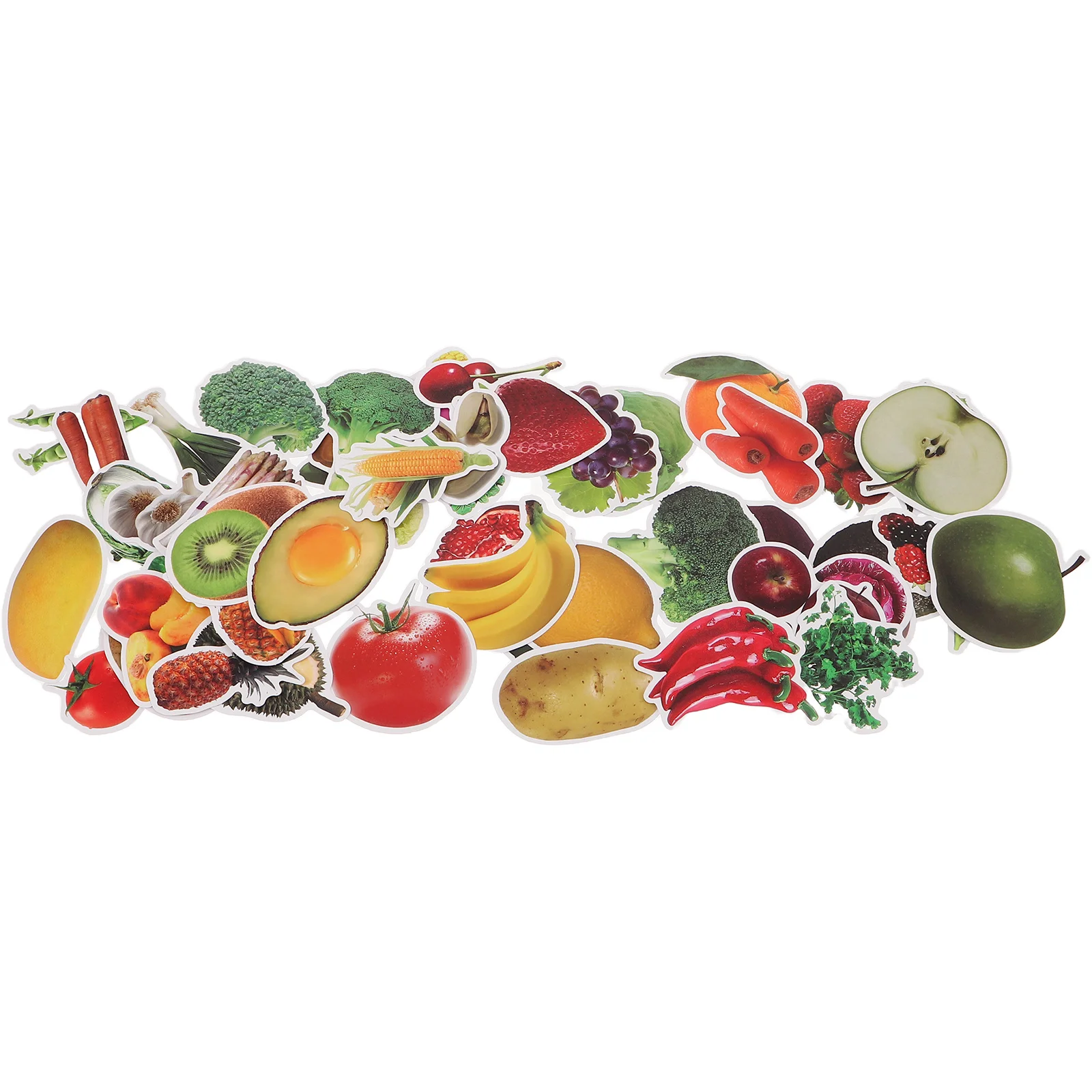 

200Pcs Educational Stickers for Kids Waterproof Realistic Fruit Vegetable Decals Classroom Laptop Water Bottle