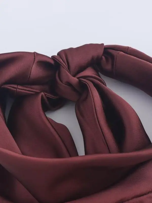 Ele Sexy Bodycon Silk Satin Dr Hanging Ne Evening Gown Women's Faion Spring Summer Autumn Season without Sve