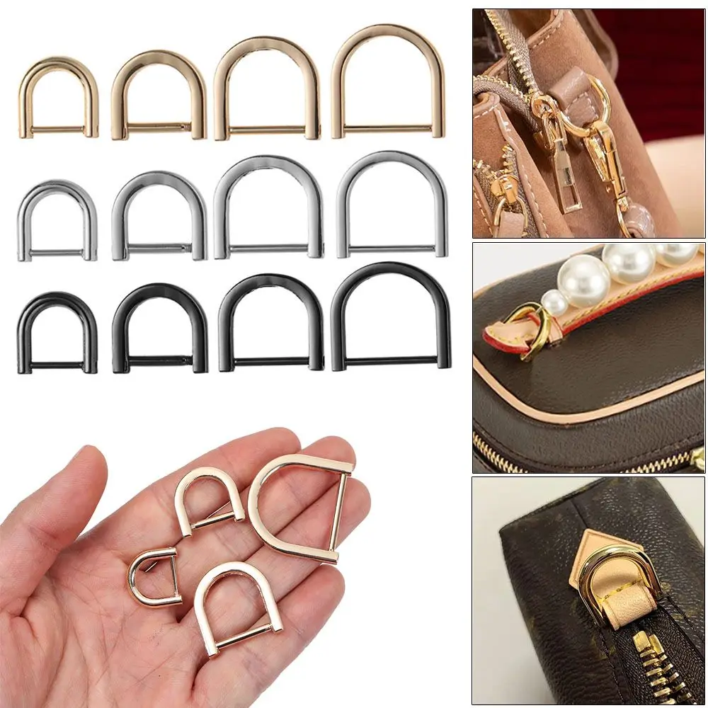 DIY Bag Strap Accessories Leather Craft Detachable Shoulder Webbing Buckle Clasp Screw Rings Buckle D Ring Buckle Bag Loop