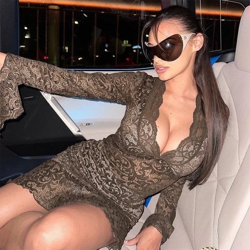 Sexy Lace Trim V-Ne… - image