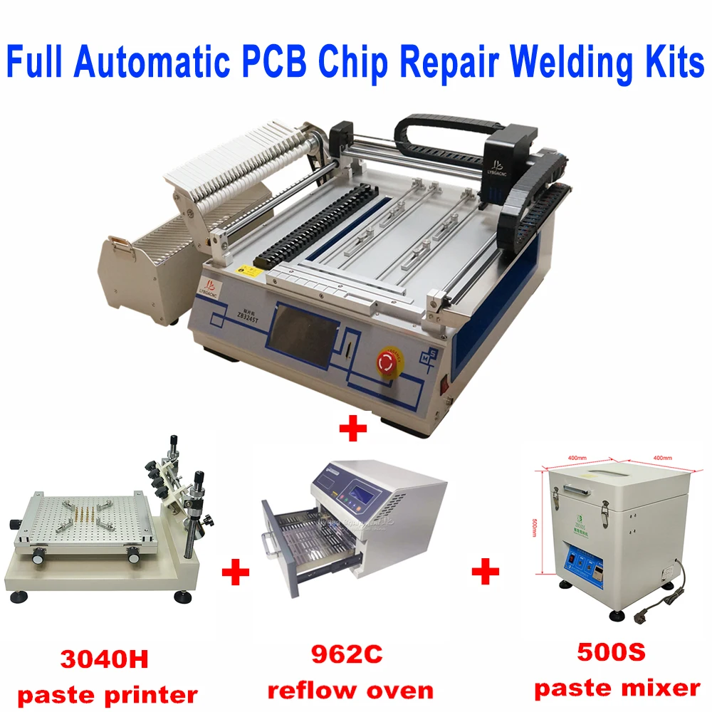 

LY Full Automatic 2 Heads Desktop SMT Pick And Place Machine ZB3245T For Assembly Line PCB Size Min 10mm*10mm Max 320mm*450mm