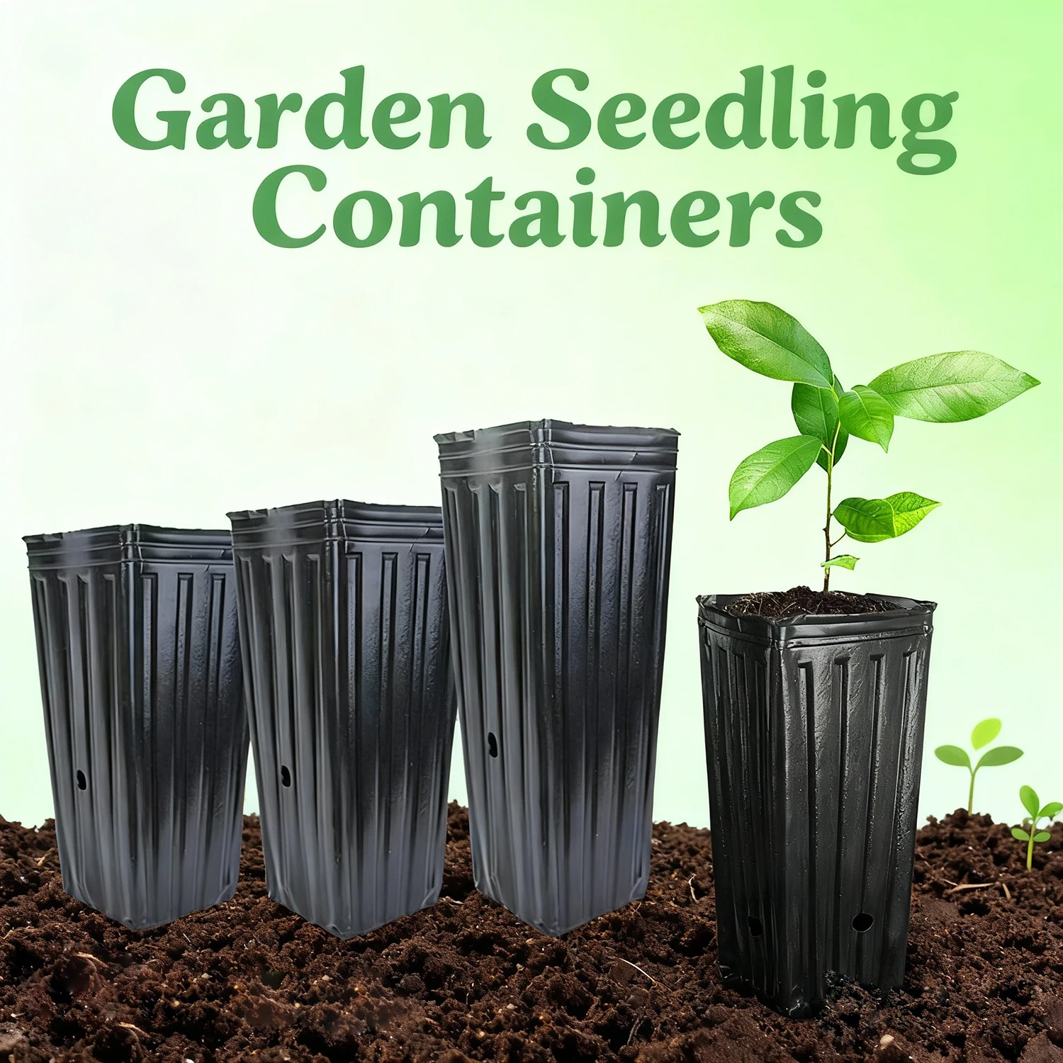Food Storage Plants - 10 szt. Wysokie Kwadratowe Doniczki do