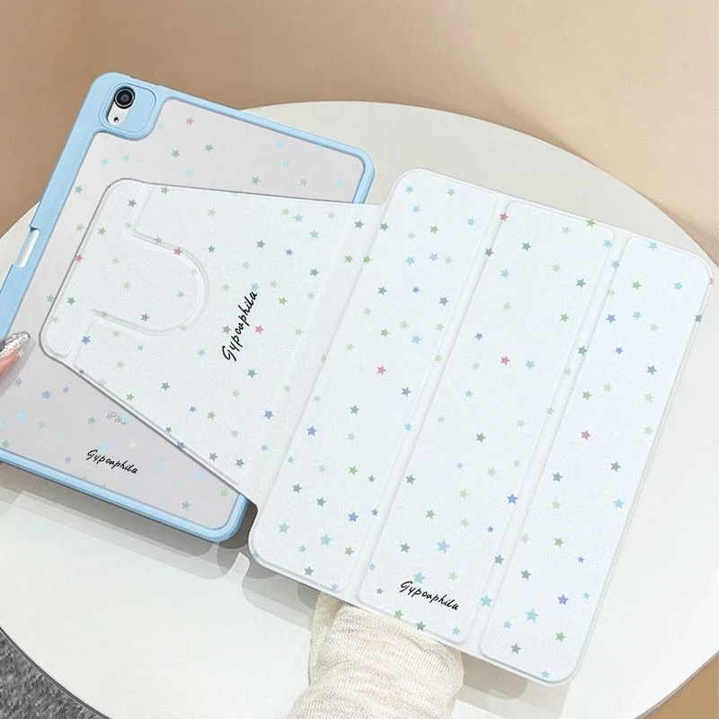 

Rotating Stand Tablet Cover for IPad Air 6 Case IPad 10th Gen Air 4/5 10.9 2020 Pro11 IPad 10.2 7th 9th 8th Small Crushed Flower
