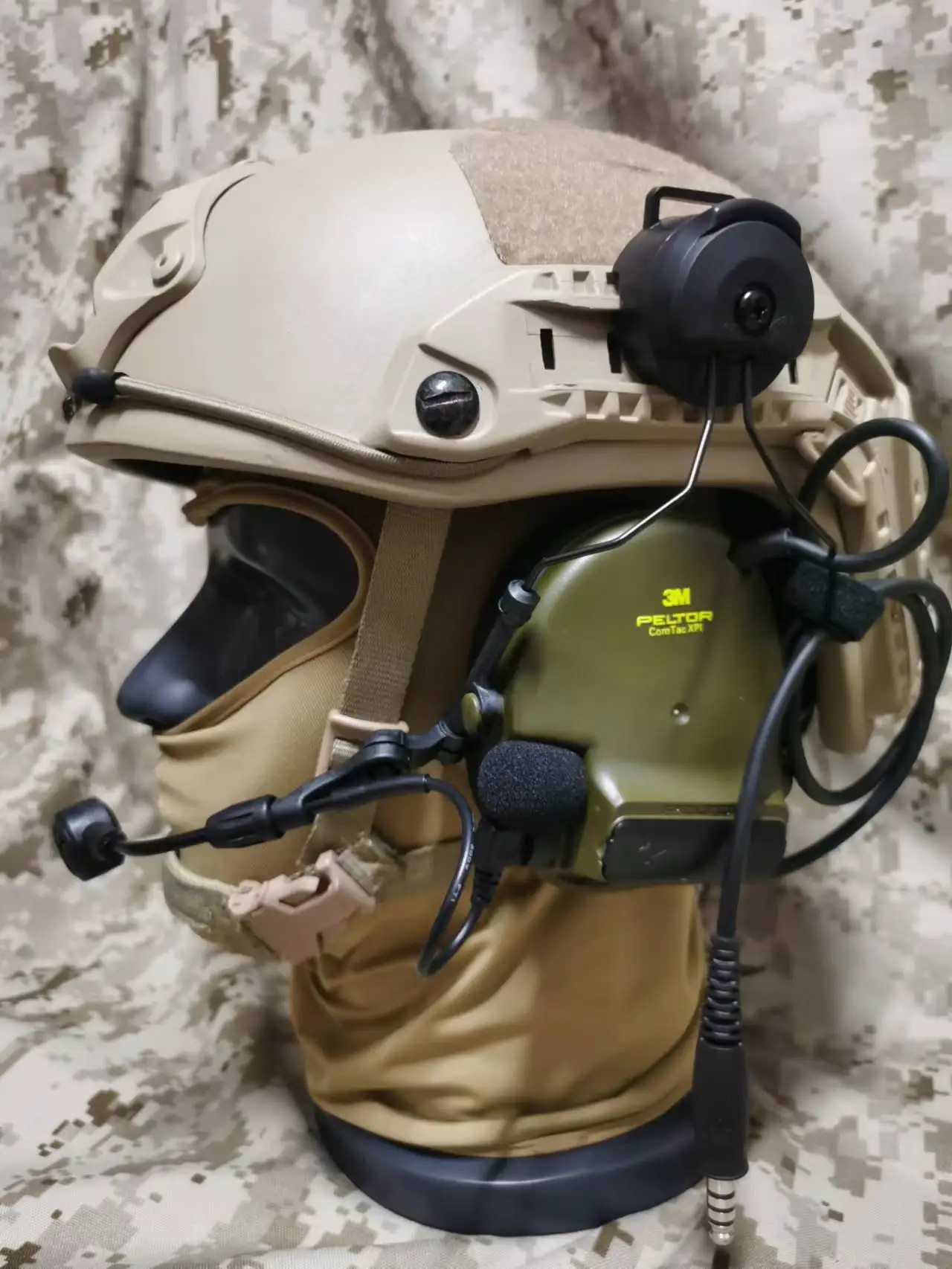 Comtac XPI VI Helmet Edition Pickup Noise Cancelling Headphones (User Notes, Side Custom Label)