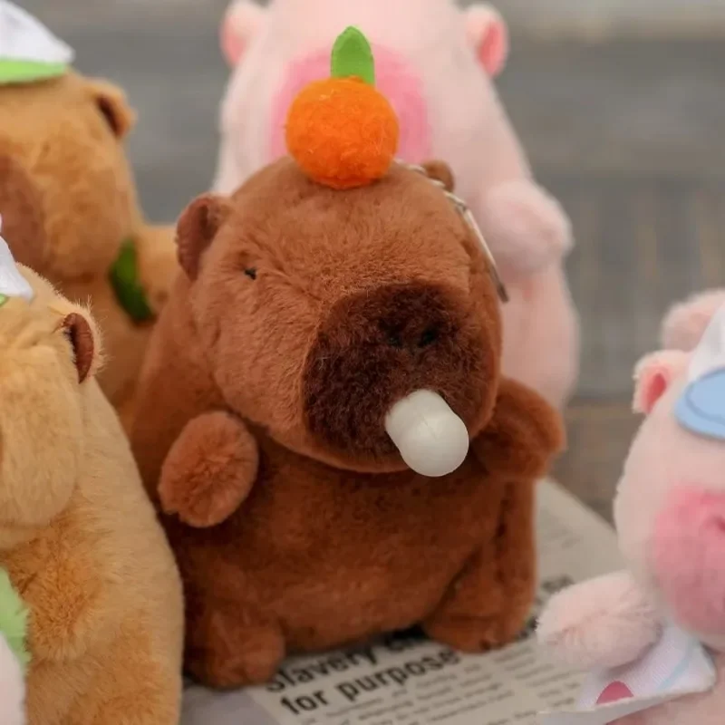 1-10PCS Capybara Plush Keychain Kawaii  Bag Charm Cute Kapibara Gift for Women Girls Backpack Purse Accessories Gift Pendant