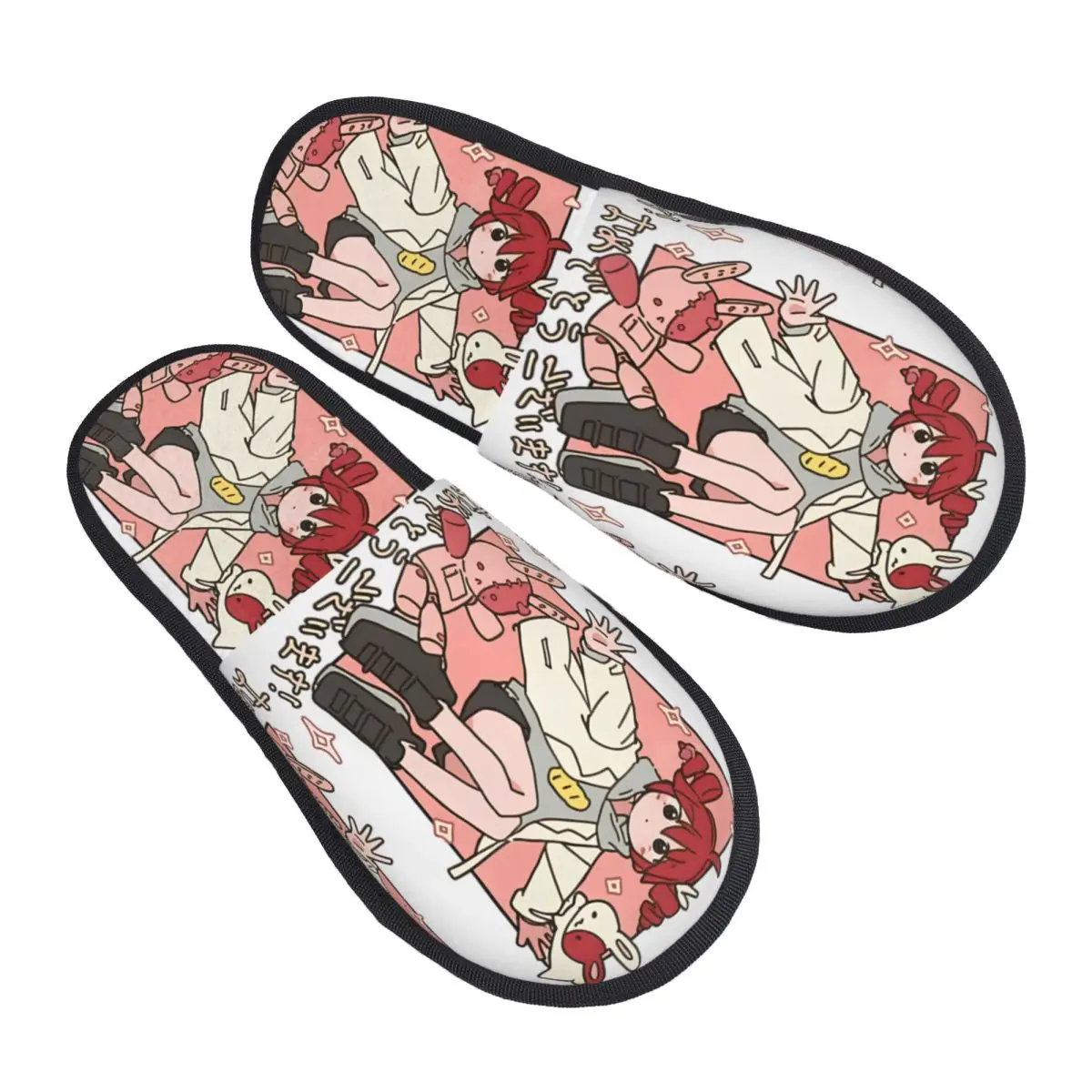 Winter House Slippers Kasane Teto Accessories Household Fur Slides Slippers Indoor Anime Cute Cozy Non-slip Slides