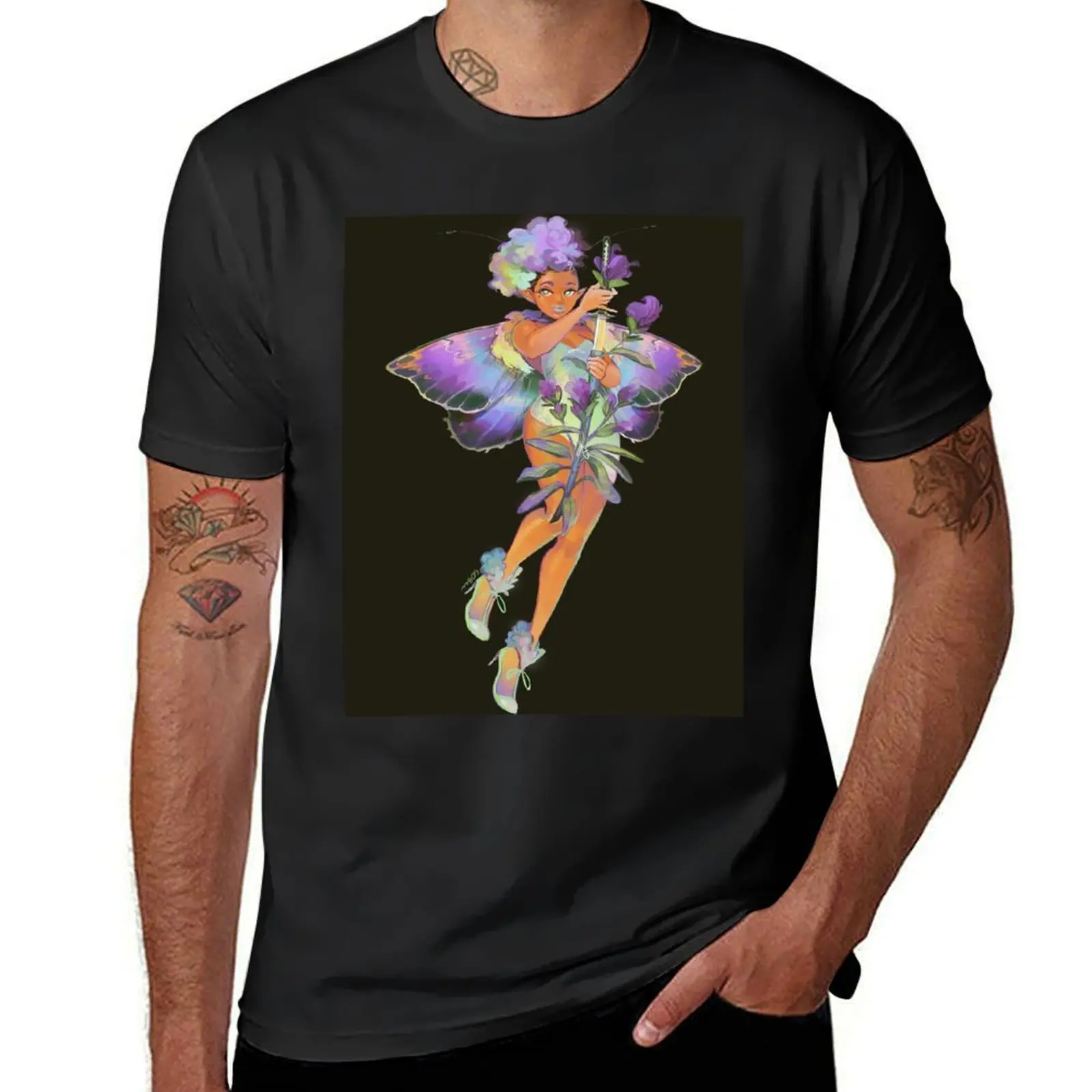 Weapon Fairies / Shamshir + Erebid moth T-Shirt funnys sports fans Blouse plus sizes t shirt men