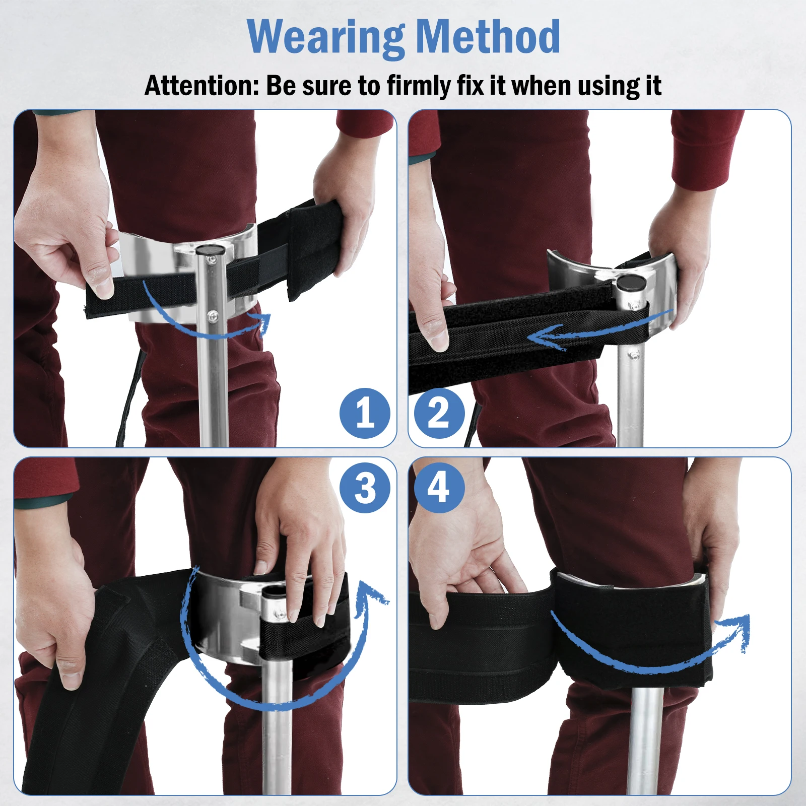 2Pcs Dry Wall Stilt Strap Nylon Drywall Stilt Leg Band Adjustable 4inch Wide Padded Stilt Leg Strap Washable Leg Band