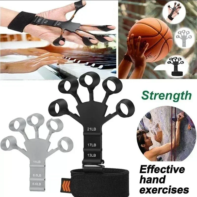 6-Level Finger Gripper Exerciser Hand Strengthener Guitar Player Recovery Tool Physical Therapy Patient Hand Fitness Equipment