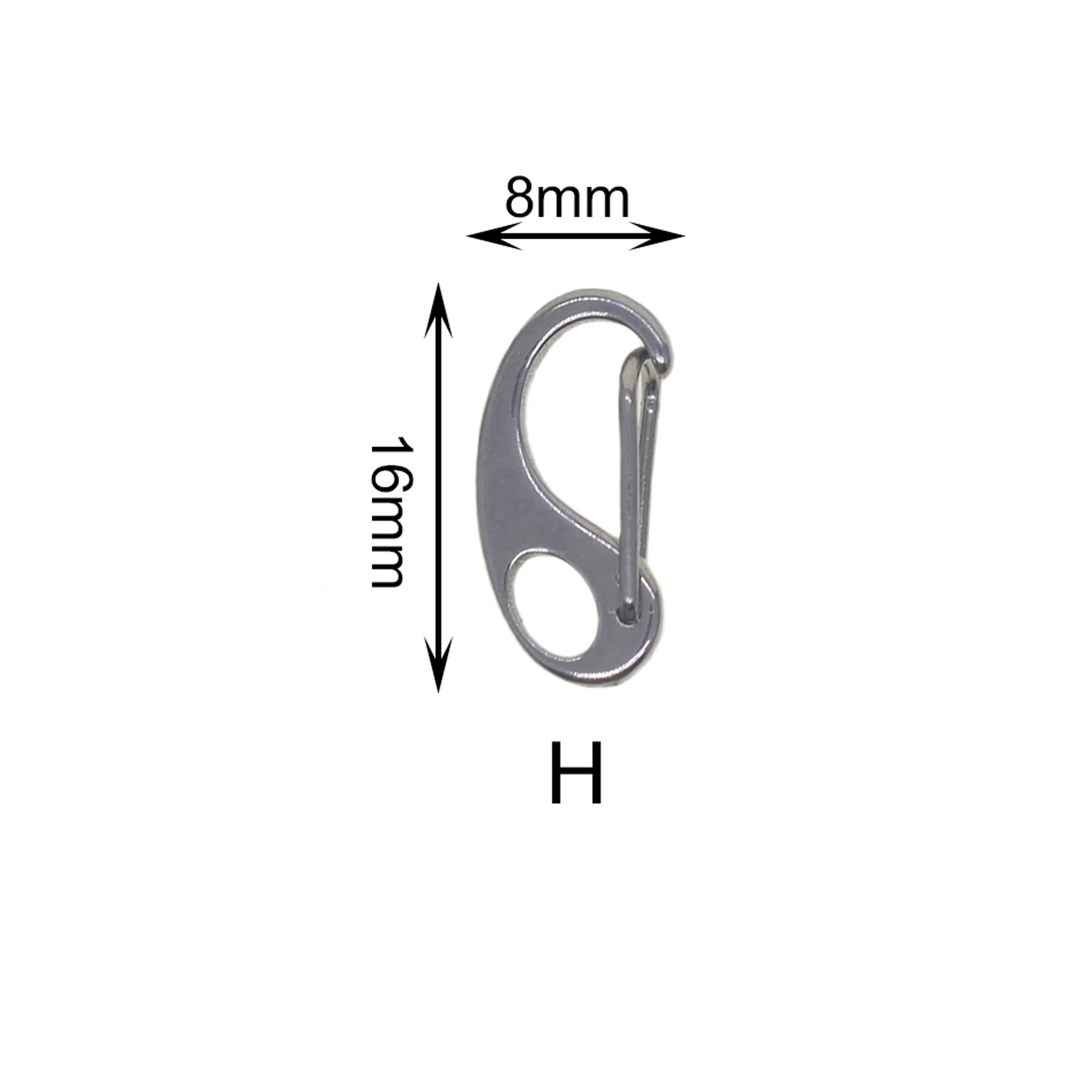 6pcs Mini Stainless Steel Spring Snap Hook Set