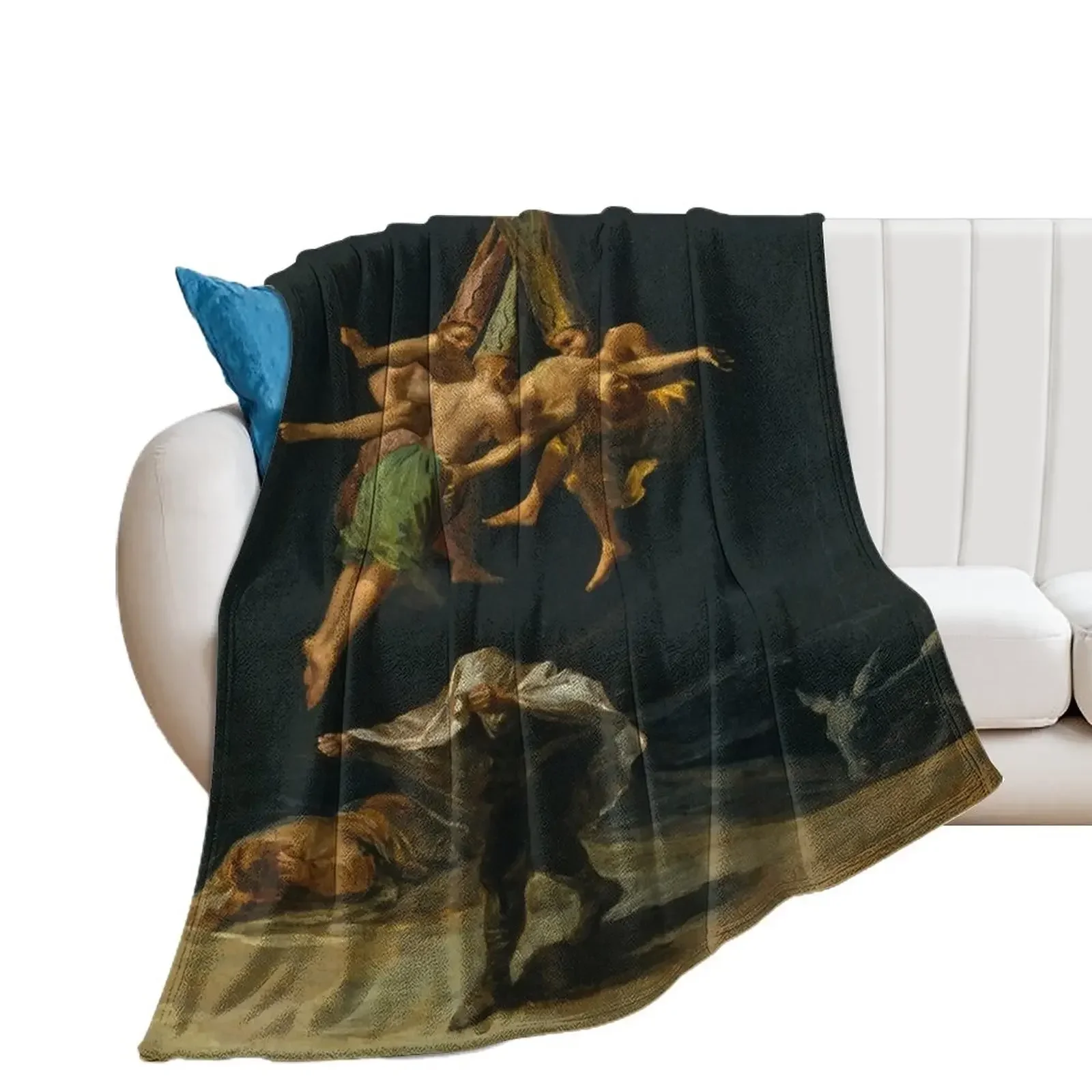 

Francisco Goya - The journey of the witches Throw Blanket Decorative Throw Summer sofa bed Thins Blankets