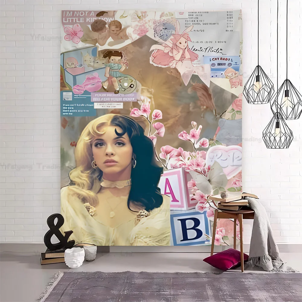 Piosenkarka Melanie Martinez Gobelin Anime Gobelin Hipisowski Kwiat Dywany Ścienne Dorm Decor Ściana Wisząca Dekoracja Domu