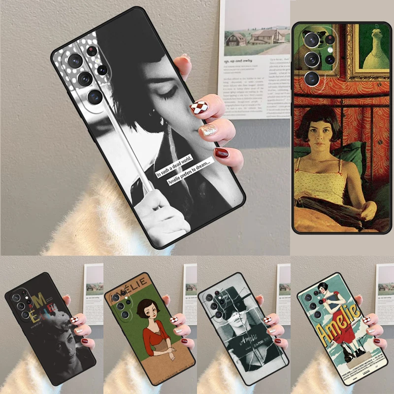 Cover For Samsung Galaxy S24 Ultra S21 S22 S8 S9 S10E Note 10 20 Plus FE S23 Amelie Movie Poster Phone case Coque