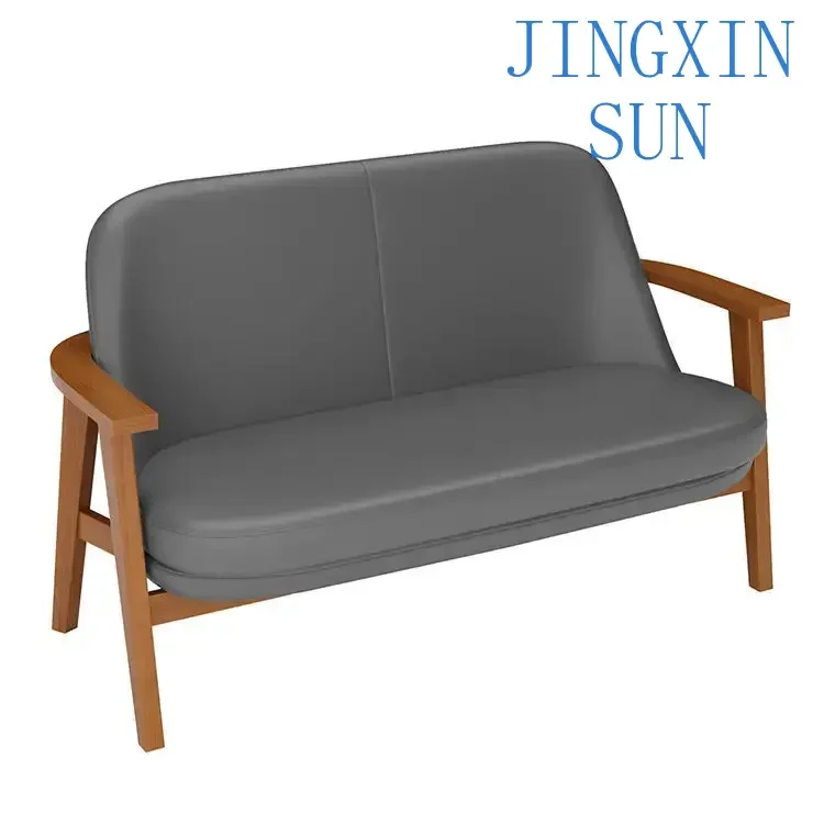Nordic cafe sofa lounge area to negotiate leisure book bar catering shop dessert milk tea shop solid wood table and chair combin