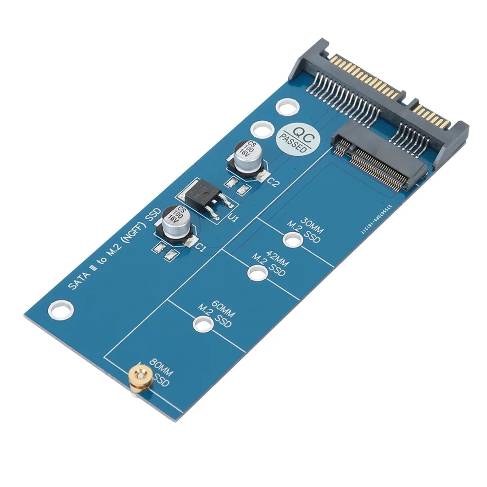 

Blue Board NGFF M.2 To SATAs Adapter 7+5 Pin No Driver Installation M.2 To SATAs Converter Card NGFF To SATAIII Adapter
