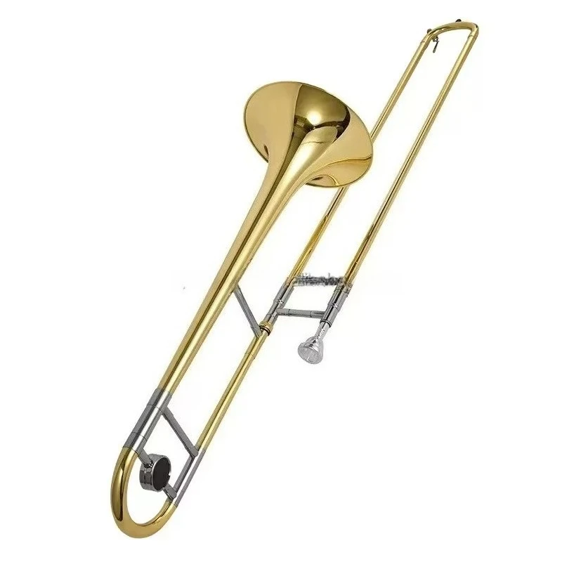 

Trombone Bb Kit Gold Lacquer Tenor Alto Brass Wind Instruments Marching Tubing Trombones