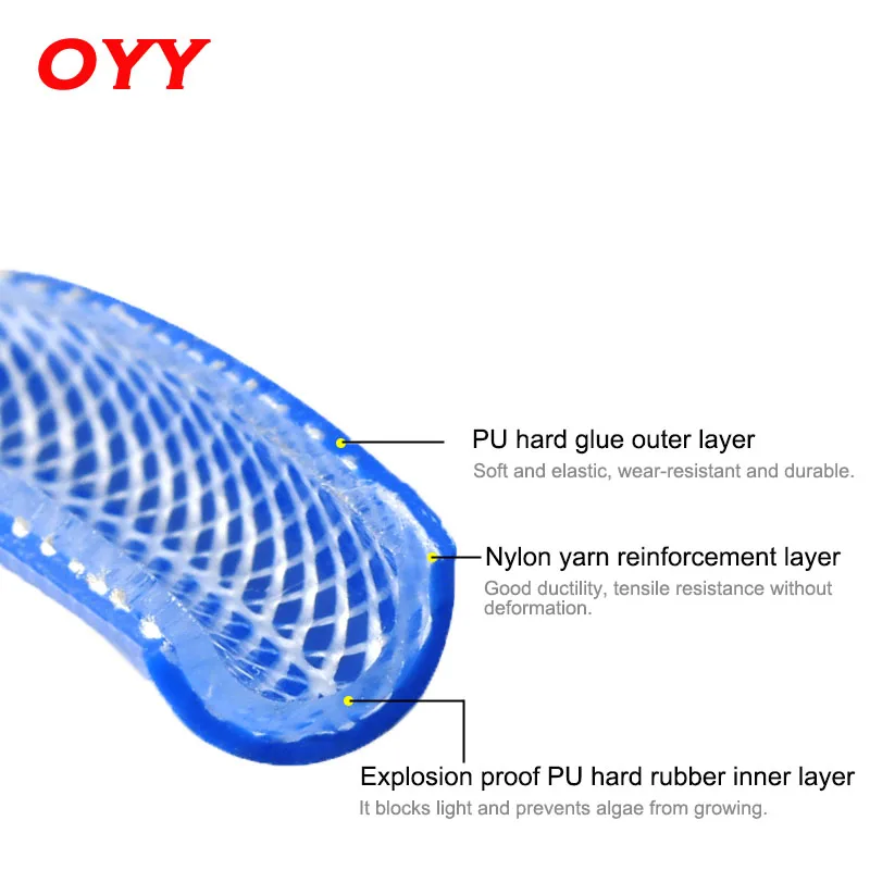 PU Pneumatic Hose High Pressure Inner Wall With Fiber Inflatable Tube Transfer Air Compressor