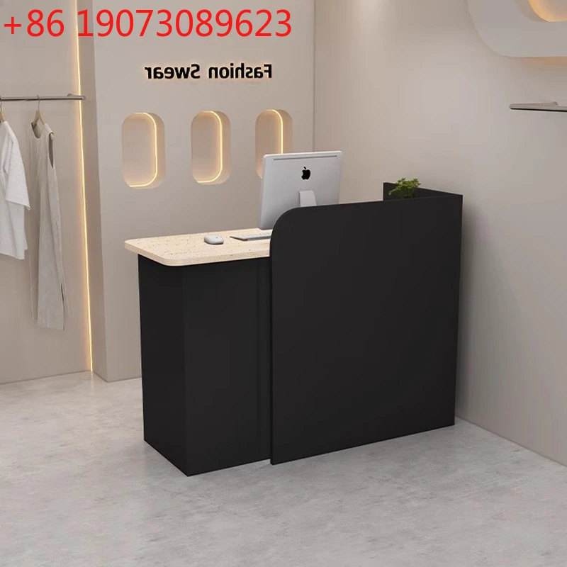 

​​Modern L-Shaped Cashier Desk Reception Counter For Boutique Nordic Creativity Store Beauty Salon Office Furniture FYRD​​