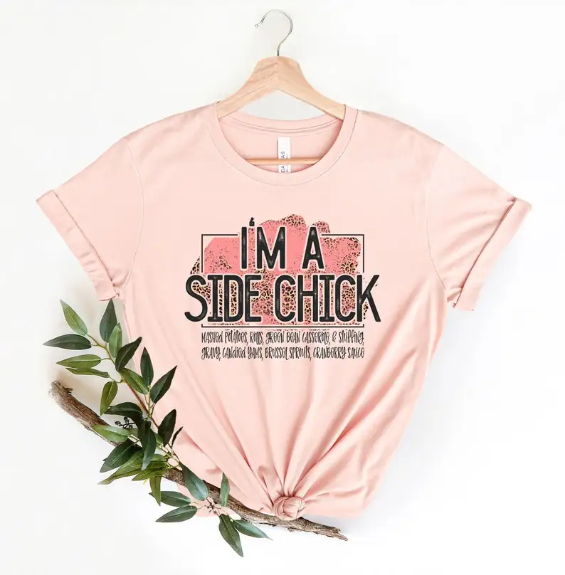 I'am a Side Chick shirt Funny Chick Shirt Short Sleeve Top Tees O Neck Fashion Streetwear harajuku 100%Cotton goth Drop Shipping