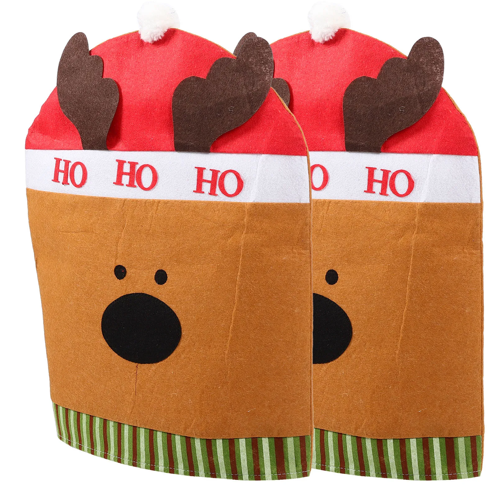 

2Pcs Christmas Chair Cover Elk Pattern Festive Home Dining Room Seat Slipcover Xmas Table Decoration Christmas Chair Cover