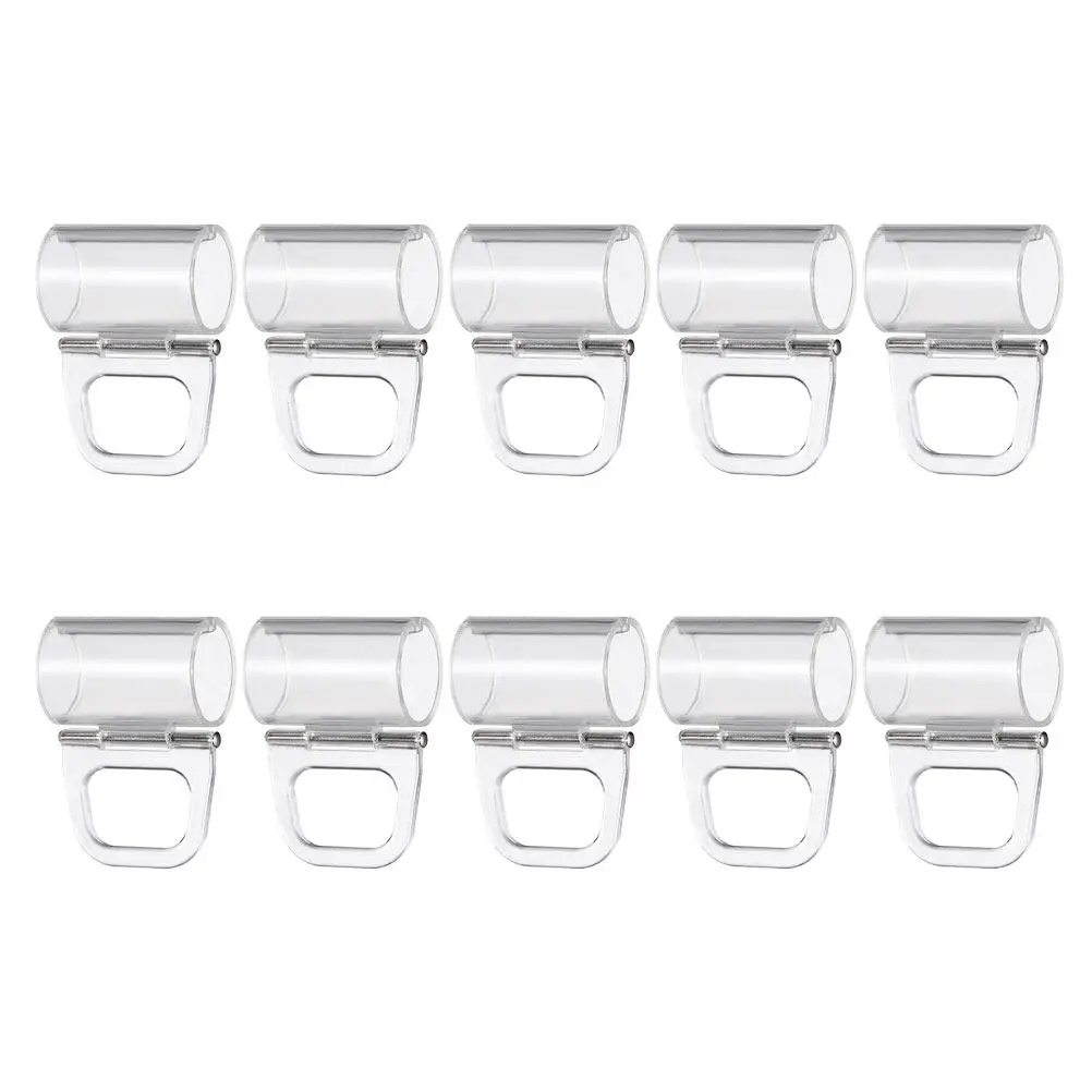 10Pcs Clear Plastic Roller Shade Clamps for Pleated Blinds Easy Install Stable Support Compatible with Various Styles Sleek