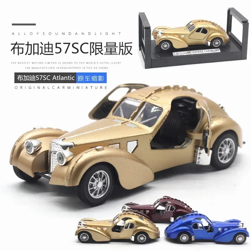 

1: 28 Bugatti 57SC Atlantic Classic Car Alloy Model Classic Children's Toy Gift