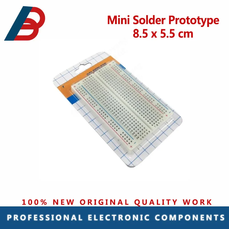 8.5x5.5cm 400 Cravate Points Solderless PCB Breadboard Mini Universal Test Protoboard DIY Bread Board pour Bus Test Circuit Board