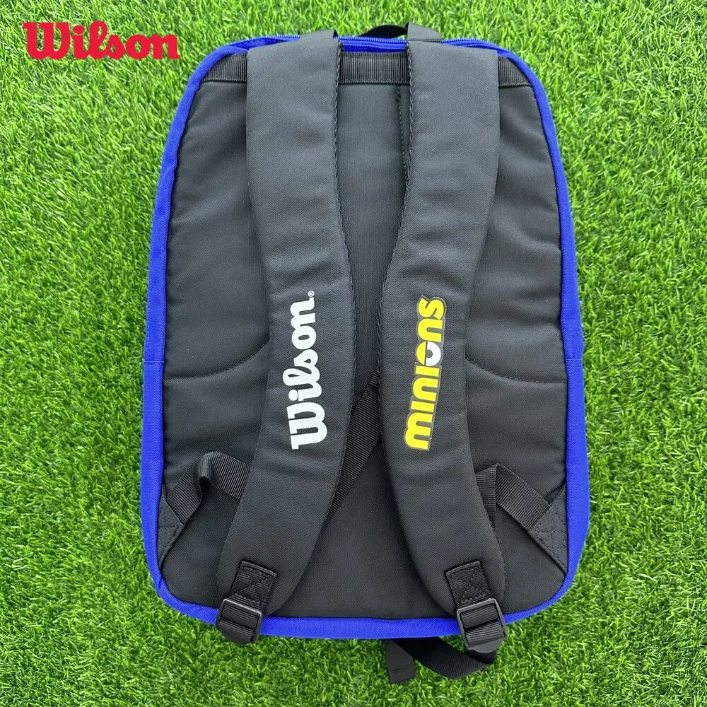 Wilson Minions V3.0 TEAM BACKPACK Full Print Large Capacity Tennis Racket BAG Equipment Storage Bag Double Shoulder Tennis Bag
