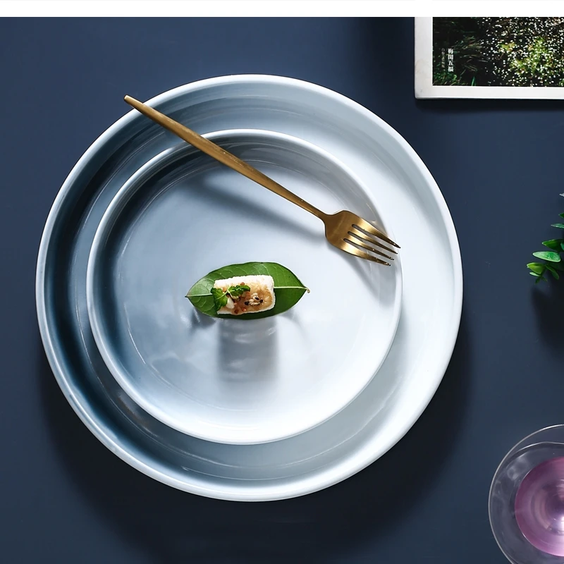 

Tableware Ceramic Restaurant Steak Pasta Round Flat CN(Origin)