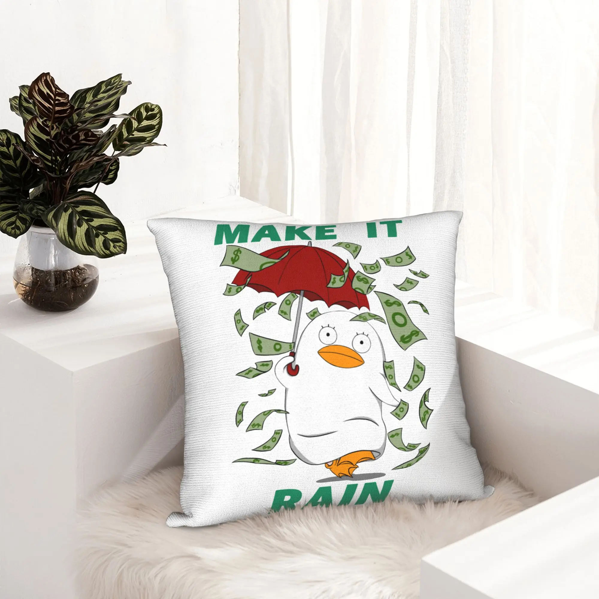 Gintama Elizabeth Pillowcase Soft Cushion Cover Gintoki Manga Katsura Kagura Duck Anime Pillow Case Cover Home Square 18''