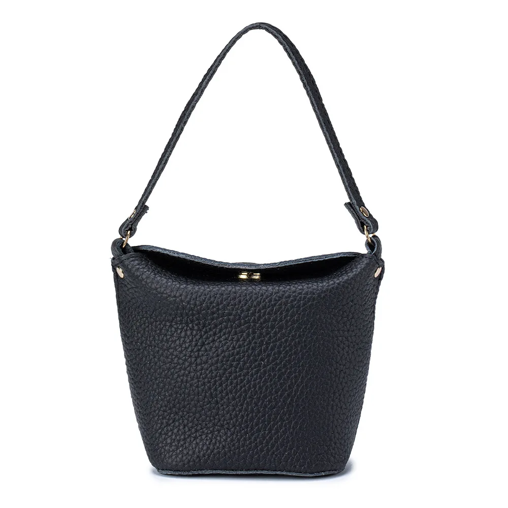 Lady Small Bag Genuine Leather Women's Chain Coin Purse Multifunctional Lipstick Storage Bag Creative Hand-held Mini Bucket Bag