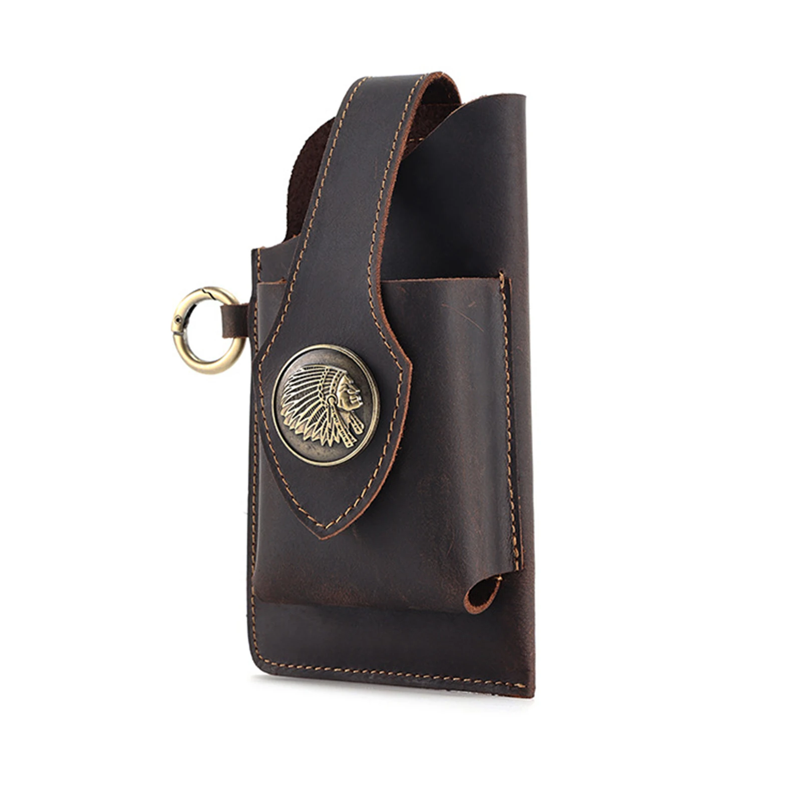 Leather Phone Holder Bags Universal Mobile Phone Case for Small Items Storage Мужская Сумка Поясная  Riñonera Mens Small Bag