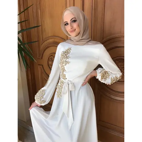 islamic graduation dresses Muslim Dress for Girls Burkas Long Dress Hijab Bonnet Burkas for Women Long Sleeve Prayer Dress Maxi Dress for Women Dress Gifts for Women, Black, XL Fashion breathable fabric provides exceptional comfort and durability A819Hot Selling Gray Crystal Beaded