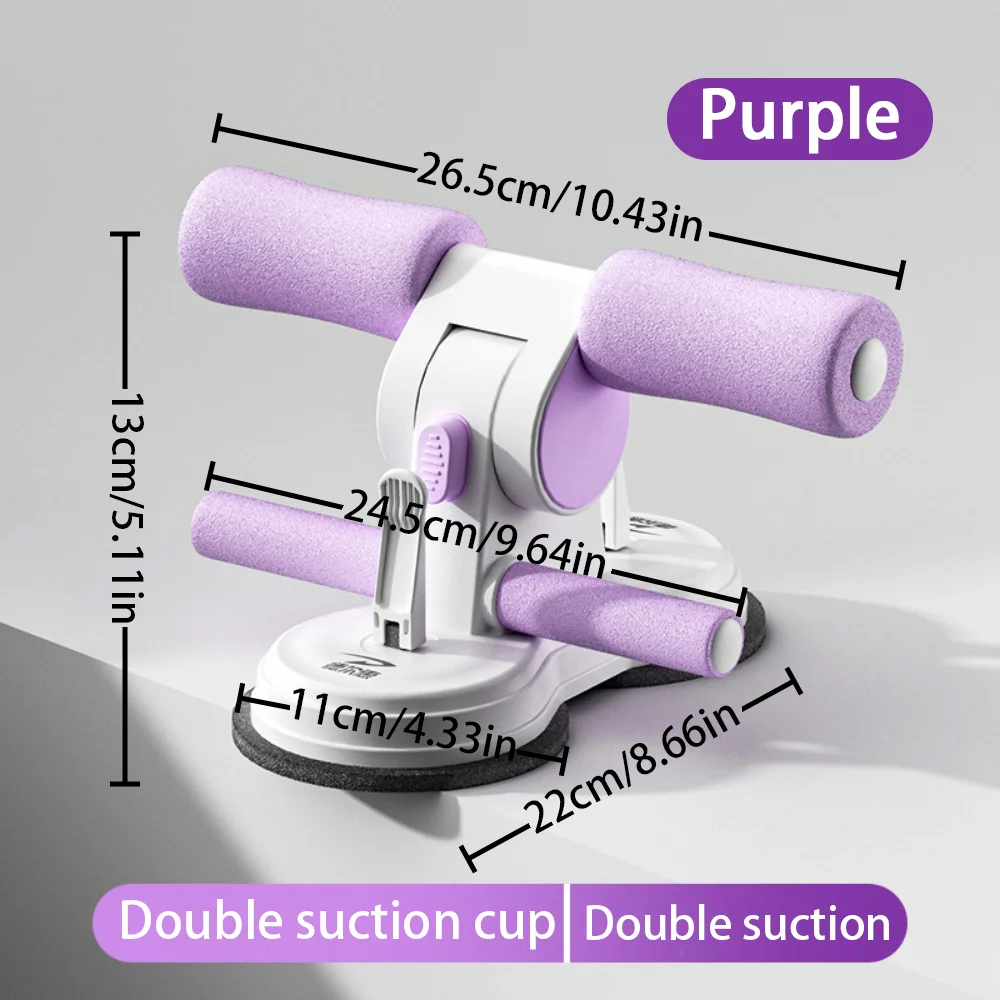 Draagbare sit-up trainingsapparatuur met 2 sterke zuignappen en verstelbare voethouders, Abs Master Assistant-apparaat voor thuis ﻿