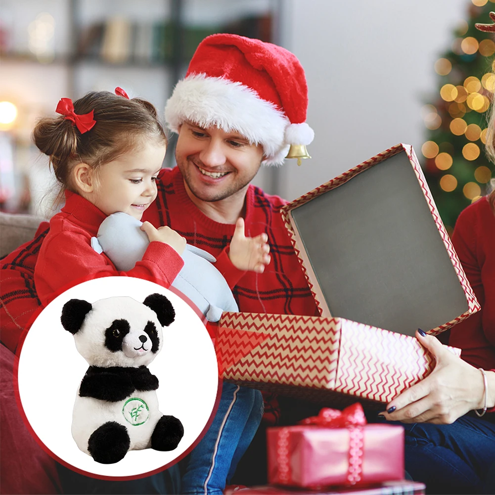 Baby Rhythmic Sleeping Toy with Breathing Movement & Sound Cartoon Snooze Panda Toy Panda Music Soothing Toy for Newborns Babies