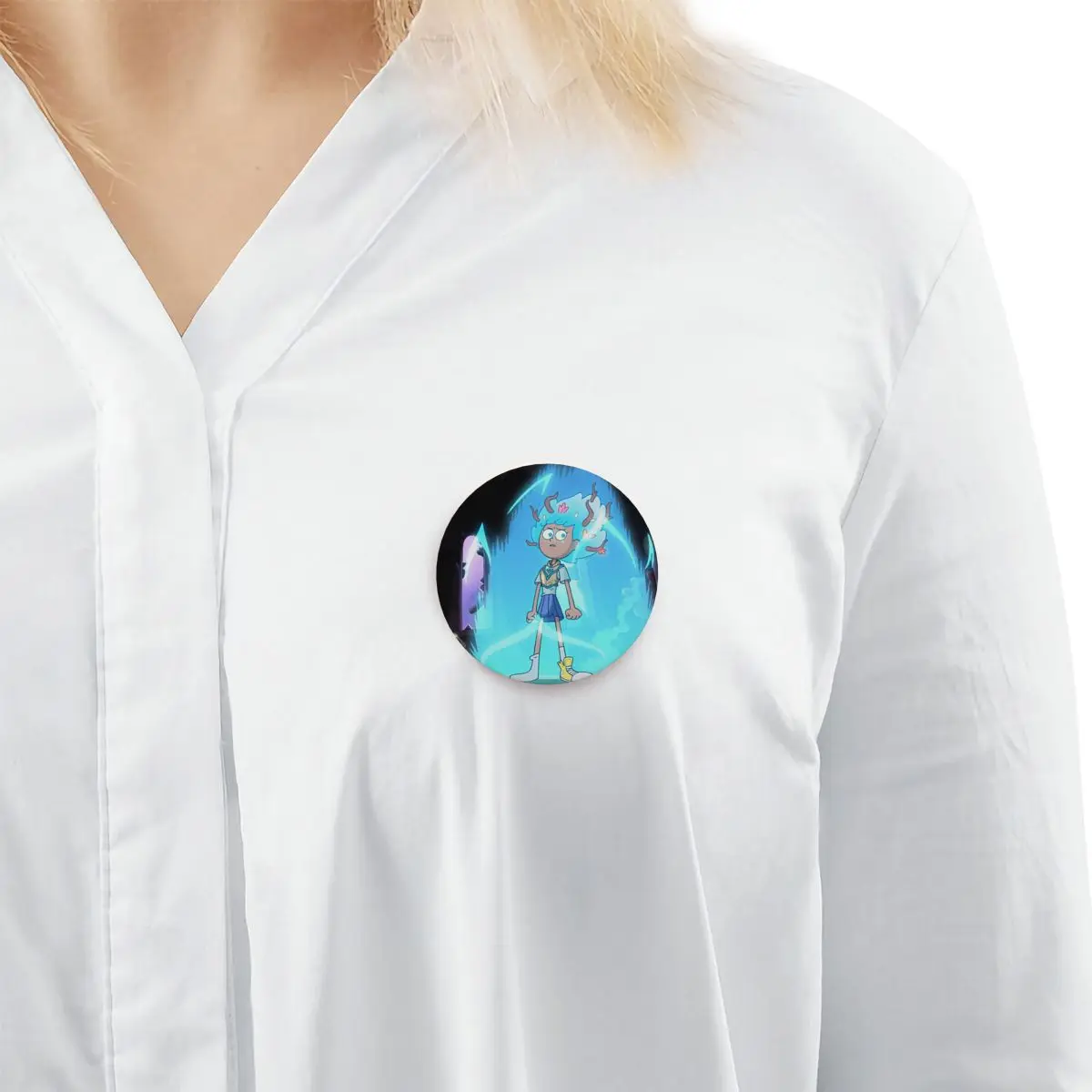 الرعب الكوميديا الكرتون فيلم البرمائيات زر مستدير دبوس للجينز تخصيص سوبر سايان Pinback شارات دبابيس