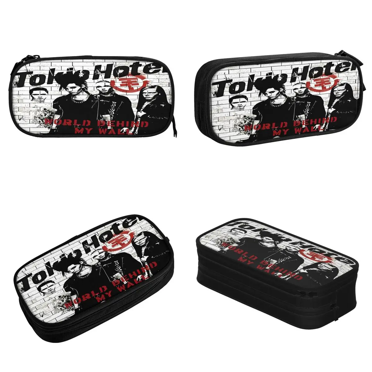 Fun Tokio Hotel Tour Band Pencil Cases Rock German Pop Pencilcases Pen Holder Kids Large Storage Bag Office Zipper Stationery