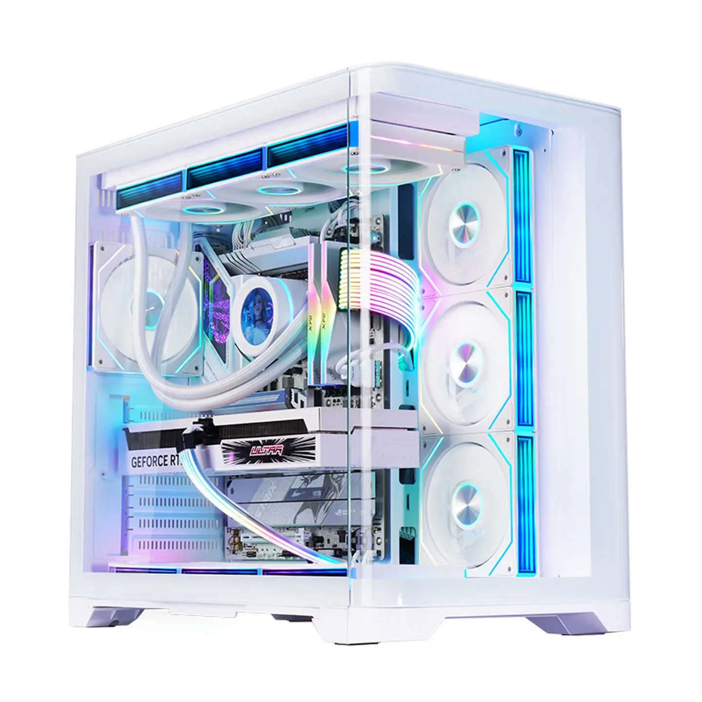 

WJCOOLMAN Sky Ceiling PLUS ATX curved glass sea-view room computer case Supports 360-degree water cooling