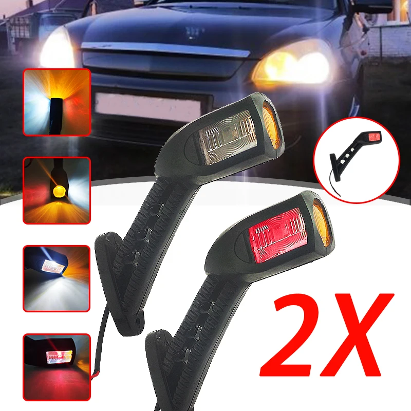 

12-24V 2pcs/4pcs Side Marker Lights Warning Rear Tail Light car External Lights Trailer Truck Lorry Pickup indicator lamp