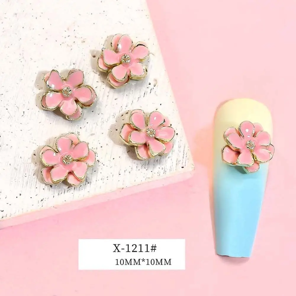 10 teile/satz floral geformte Blume Nagel Dekorationen Maniküre Ornamente DIY Nail Art Charms Blume Nagel Zubehör Nagels chmuck