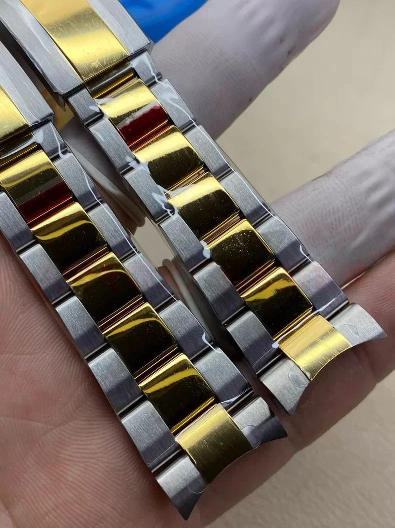 VS Factory Watch Strap Replacement 41mm Silver Gold FOR SUB 126613 Special 21mm