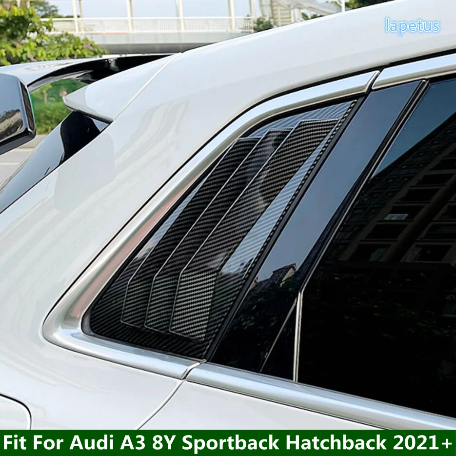 

Rear Side Window Louvers Air Vent Scoop Shades Cover Trim Blinds For Audi A3 8Y Sportback Hatchback 2021 2022 Auto Accessories